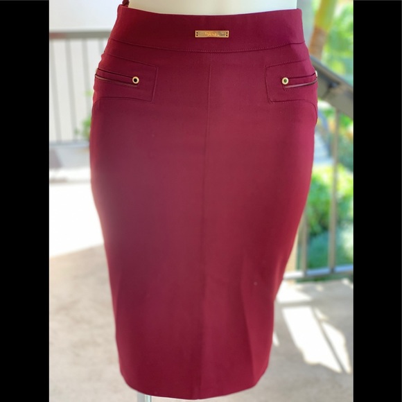 Pencil Burgundy Skirt size 4 - Picture 1 of 4